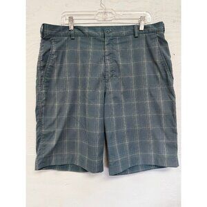 NIKE GOLF Fit Dry Shorts Mens Size 36 Flat Front Plaid‎
